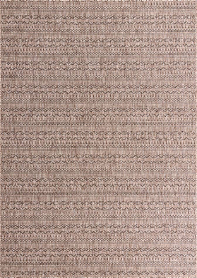 Detail image of 7' 10 x 11' Easy-Clean Striped Indoor / Outdoor Rug