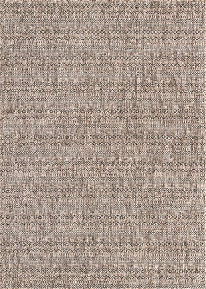 7' x 10' Easy-Clean Striped Indoor / Outdoor Rug