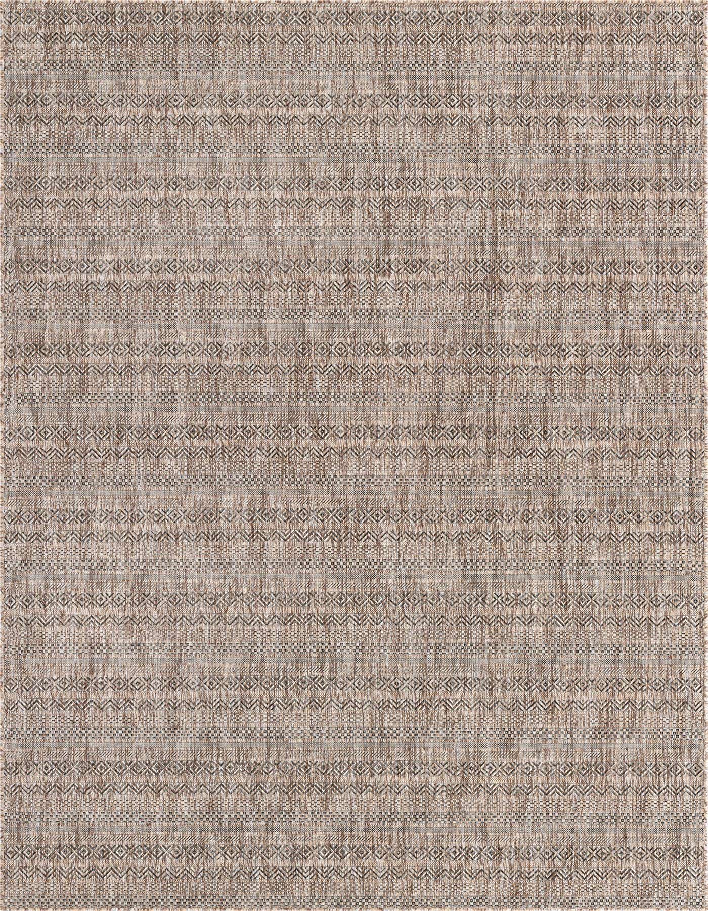 7' x 10' Easy-Clean Striped Indoor / Outdoor Rug