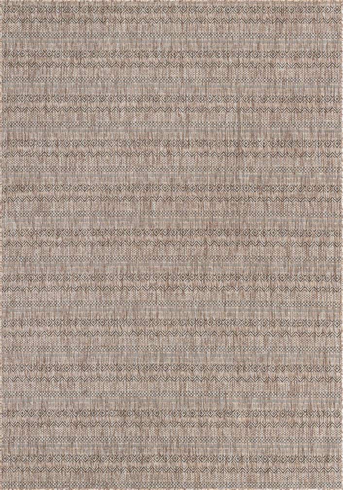 7' x 10' Easy-Clean Striped Indoor / Outdoor Rug