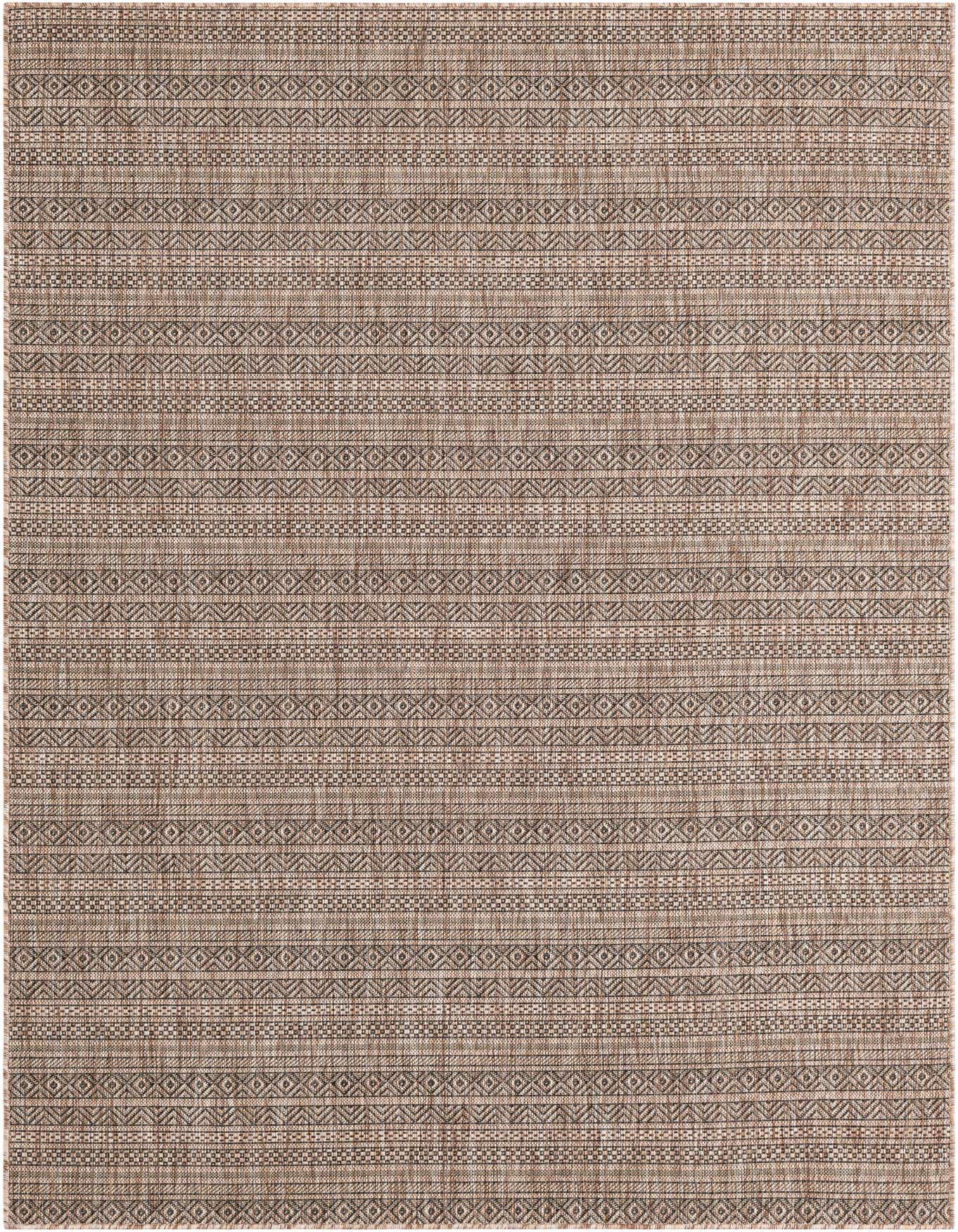 6' x 9' Easy-Clean Striped Indoor / Outdoor Rug