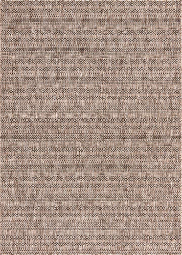 5' 3 x 8' Easy-Clean Striped Indoor / Outdoor Rug