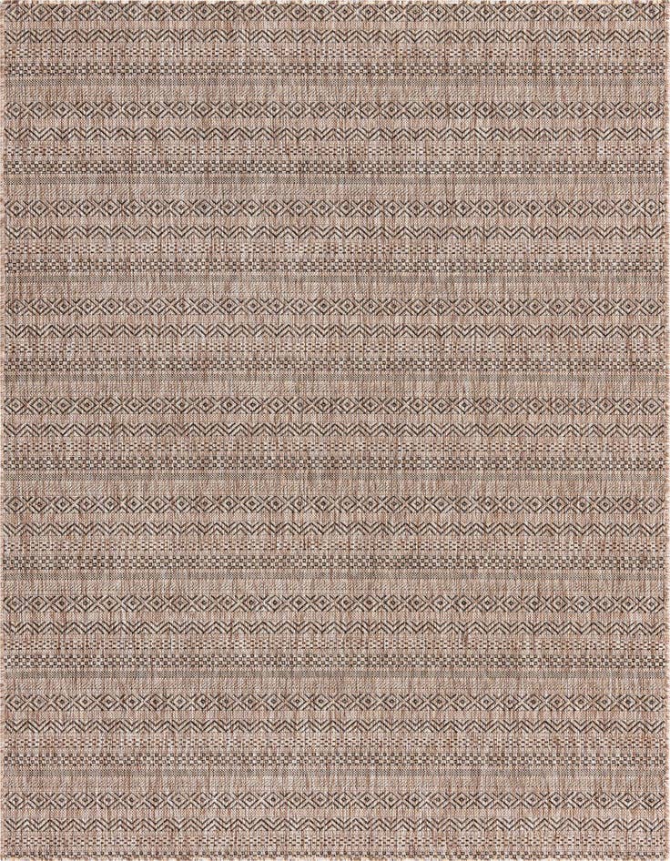 Detail image of 5' 3 x 8' Easy-Clean Striped Indoor / Outdoor Rug