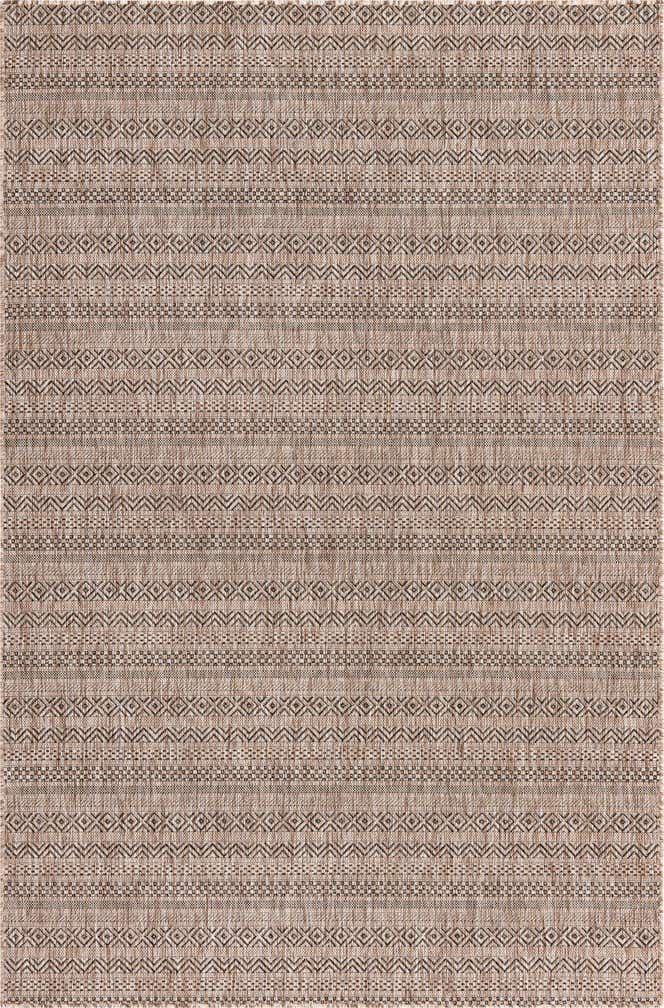 5' 3 x 8' Easy-Clean Striped Indoor / Outdoor Rug