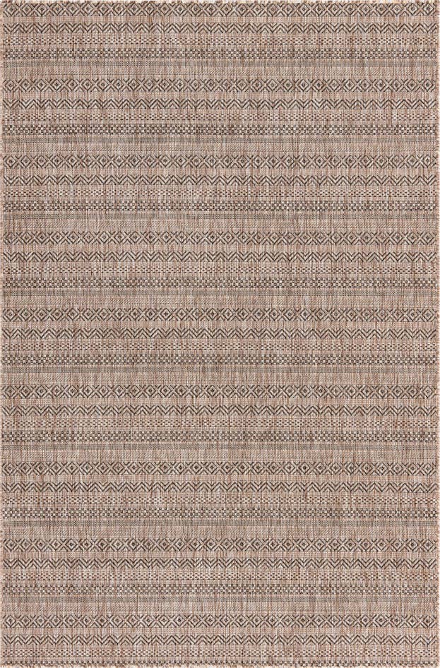 Detail image of 5' 3 x 8' Easy-Clean Striped Indoor / Outdoor Rug