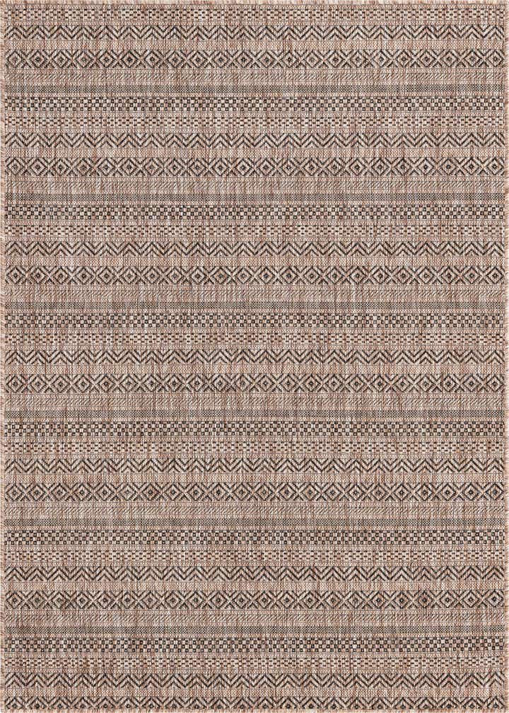 4' x 6' Easy-Clean Striped Indoor / Outdoor Rug