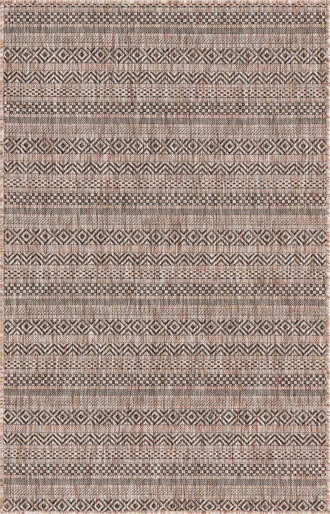 3' x 5' 3 Easy-Clean Striped Indoor / Outdoor Rug
