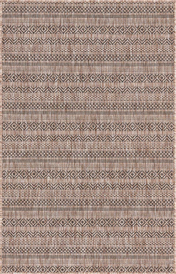 Detail image of 3' x 5' 3 Easy-Clean Striped Indoor / Outdoor Rug