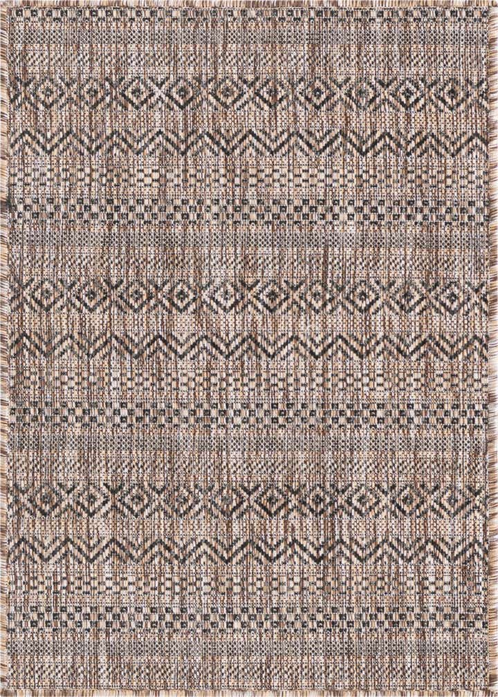 2' x 3' Easy-Clean Striped Indoor / Outdoor Rug