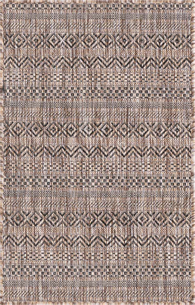 2' x 3' Easy-Clean Striped Indoor / Outdoor Rug