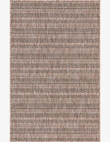 3' x 5' 3 Easy-Clean Striped Indoor / Outdoor Rug