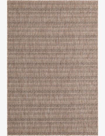 6' x 9' Easy-Clean Striped Indoor / Outdoor Rug