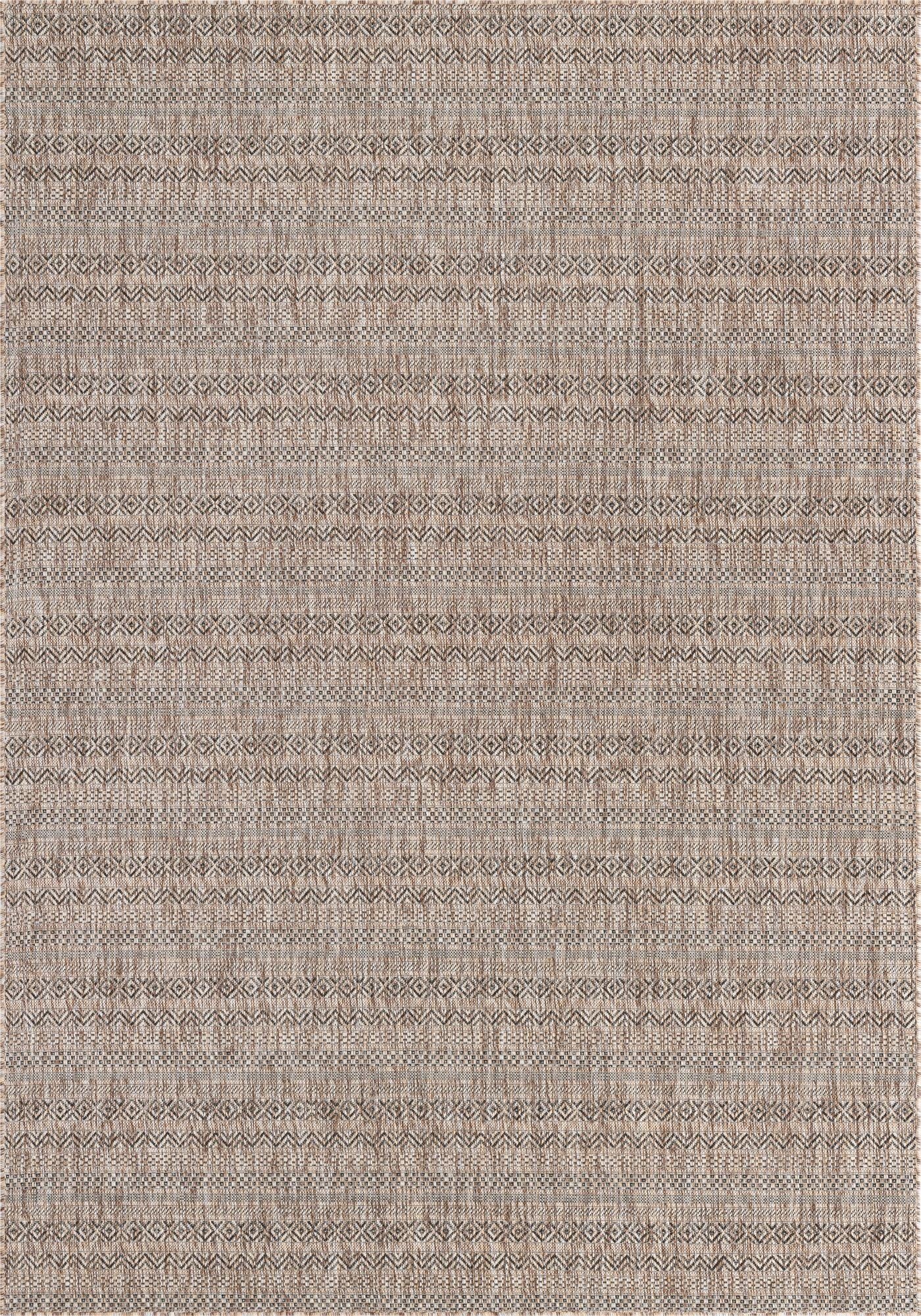 Primary image 7' x 10'  Washable Striped Indoor / Outdoor Rug