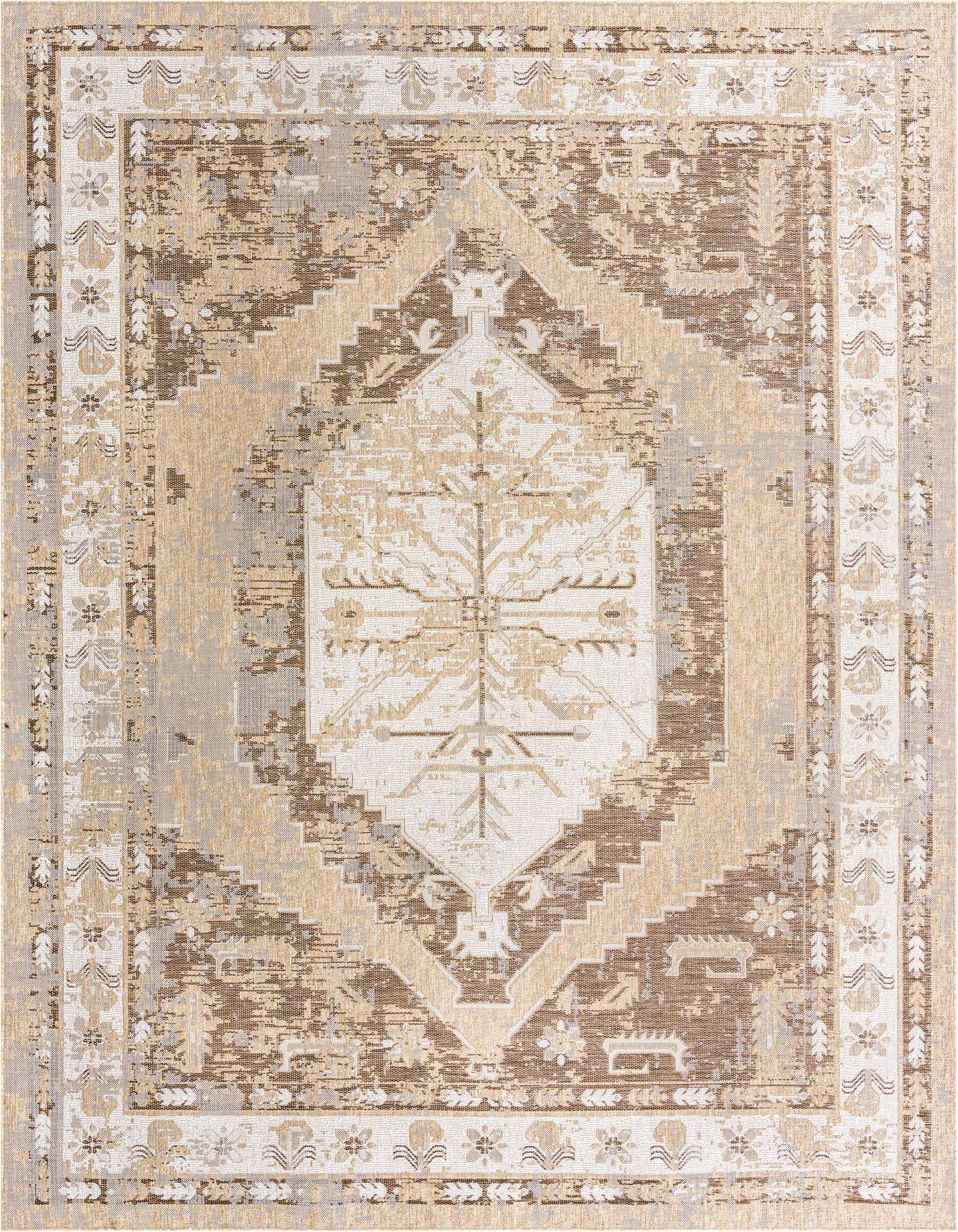 10' x 13' Easy-Clean Traditional Indoor / Outdoor Rug