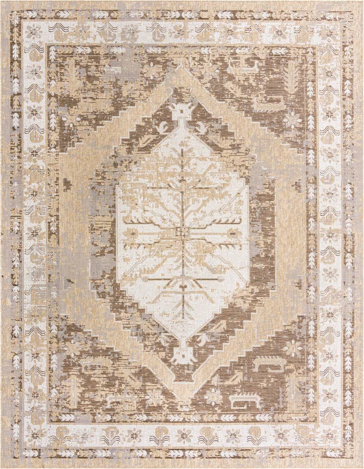 Detail image of 10' x 13' Easy-Clean Traditional Indoor / Outdoor Rug