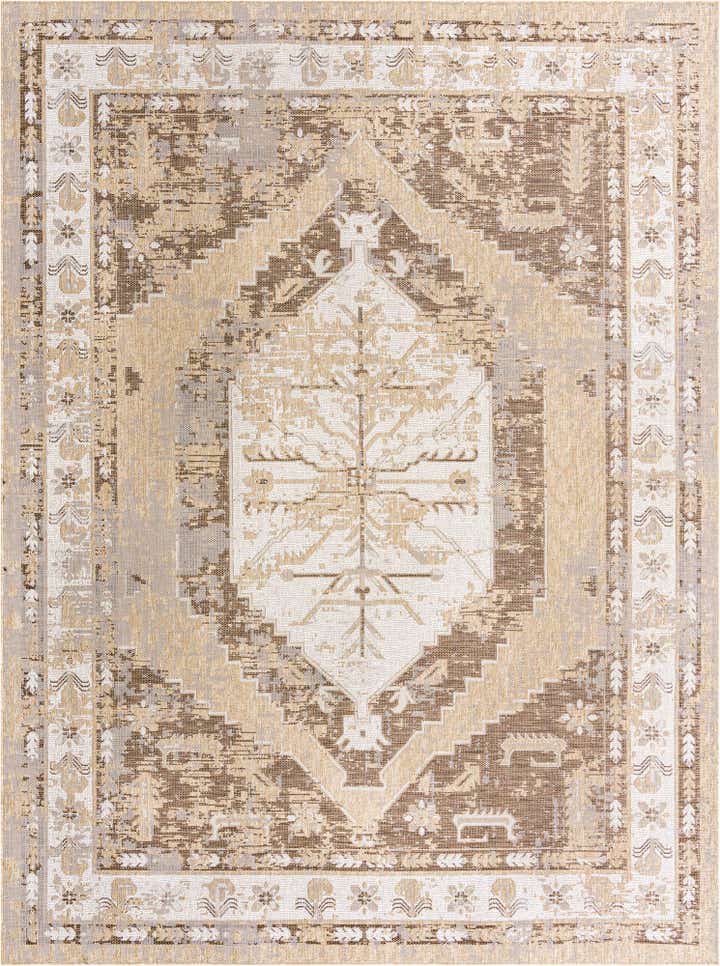 10' x 13' Easy-Clean Traditional Indoor / Outdoor Rug