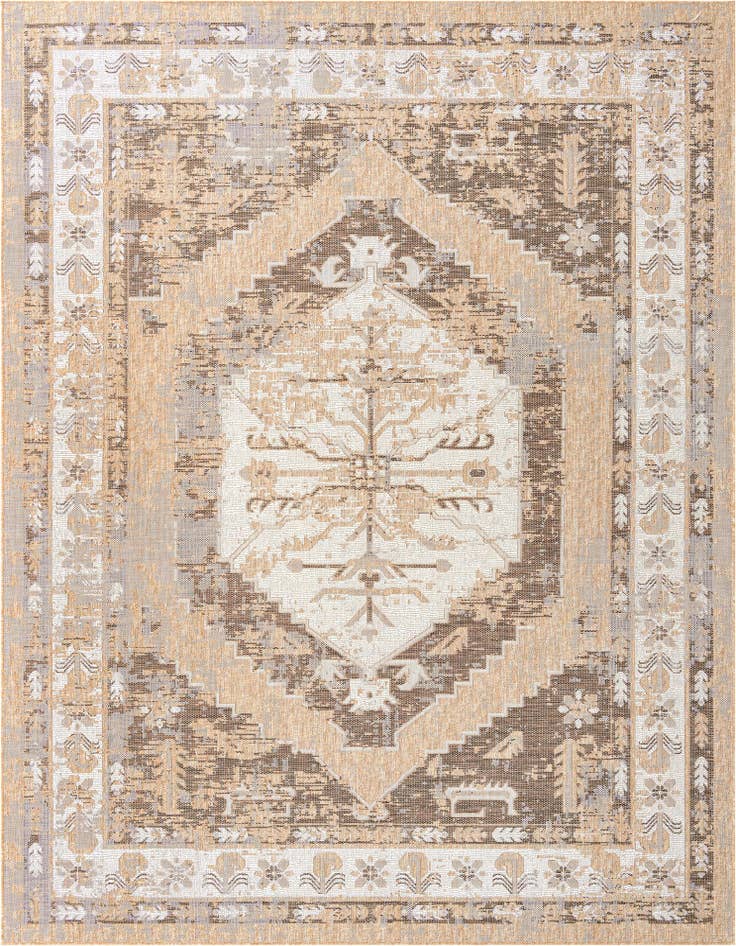 Detail image of 9' x 12' Easy-Clean Traditional Indoor / Outdoor Rug