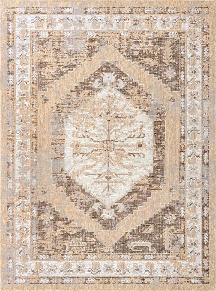 9' x 12' Easy-Clean Traditional Indoor / Outdoor Rug