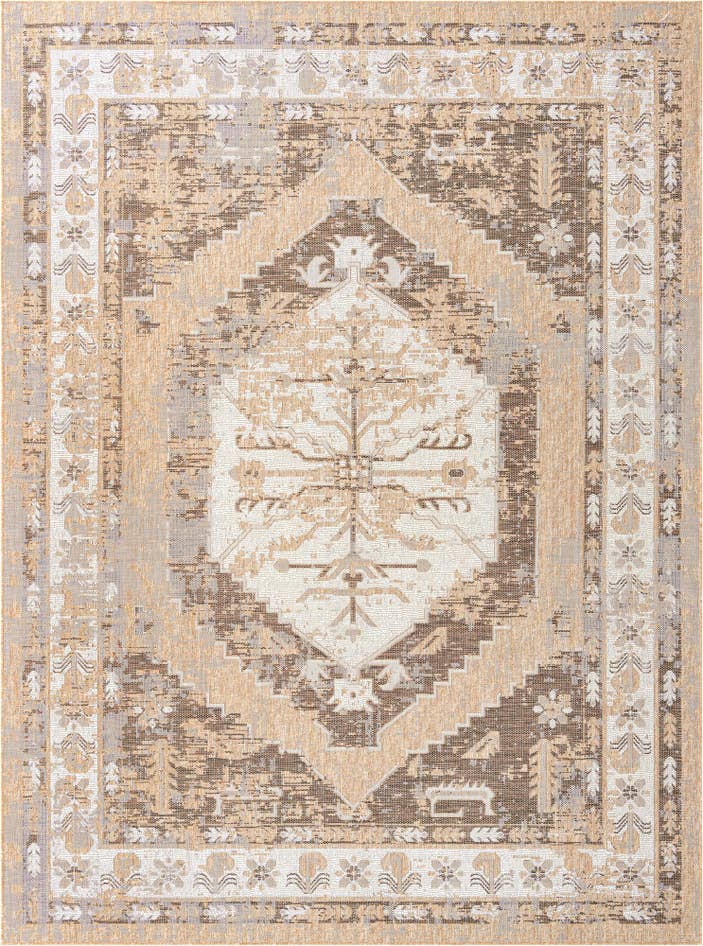 Detail image of 9' x 12' Easy-Clean Traditional Indoor / Outdoor Rug