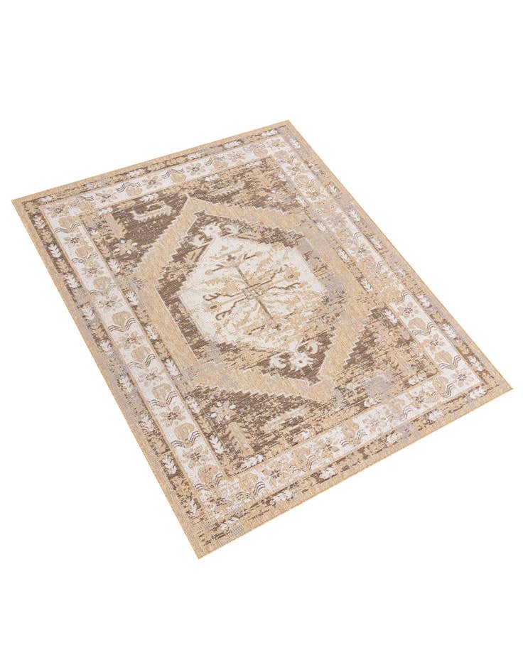 Detail image of 7' x 10'  Washable Traditional Indoor / Outdoor Rug