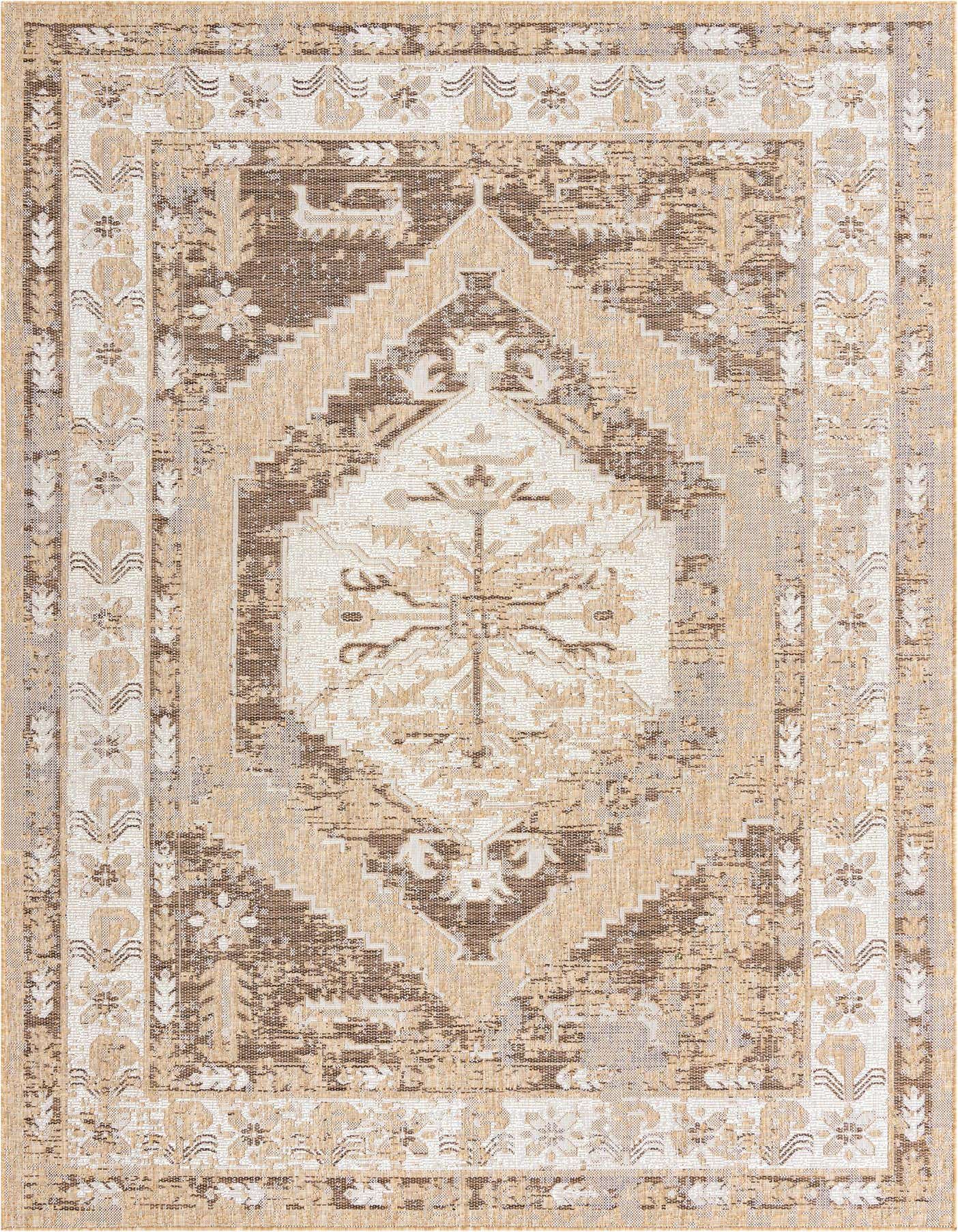 7' x 10' Easy-Clean Traditional Indoor / Outdoor Rug