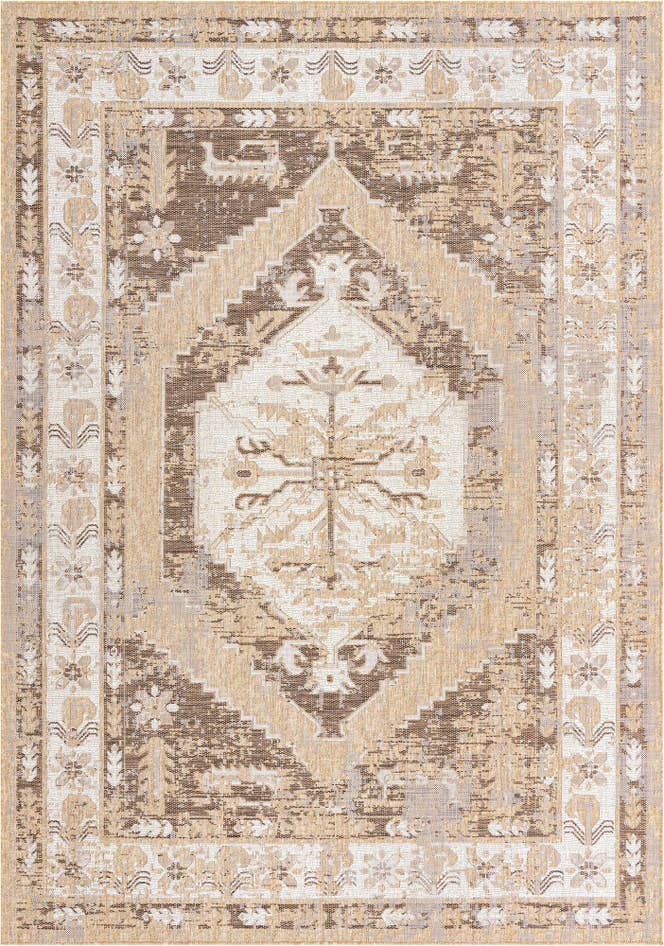 Detail image of 7' x 10' Easy-Clean Traditional Indoor / Outdoor Rug