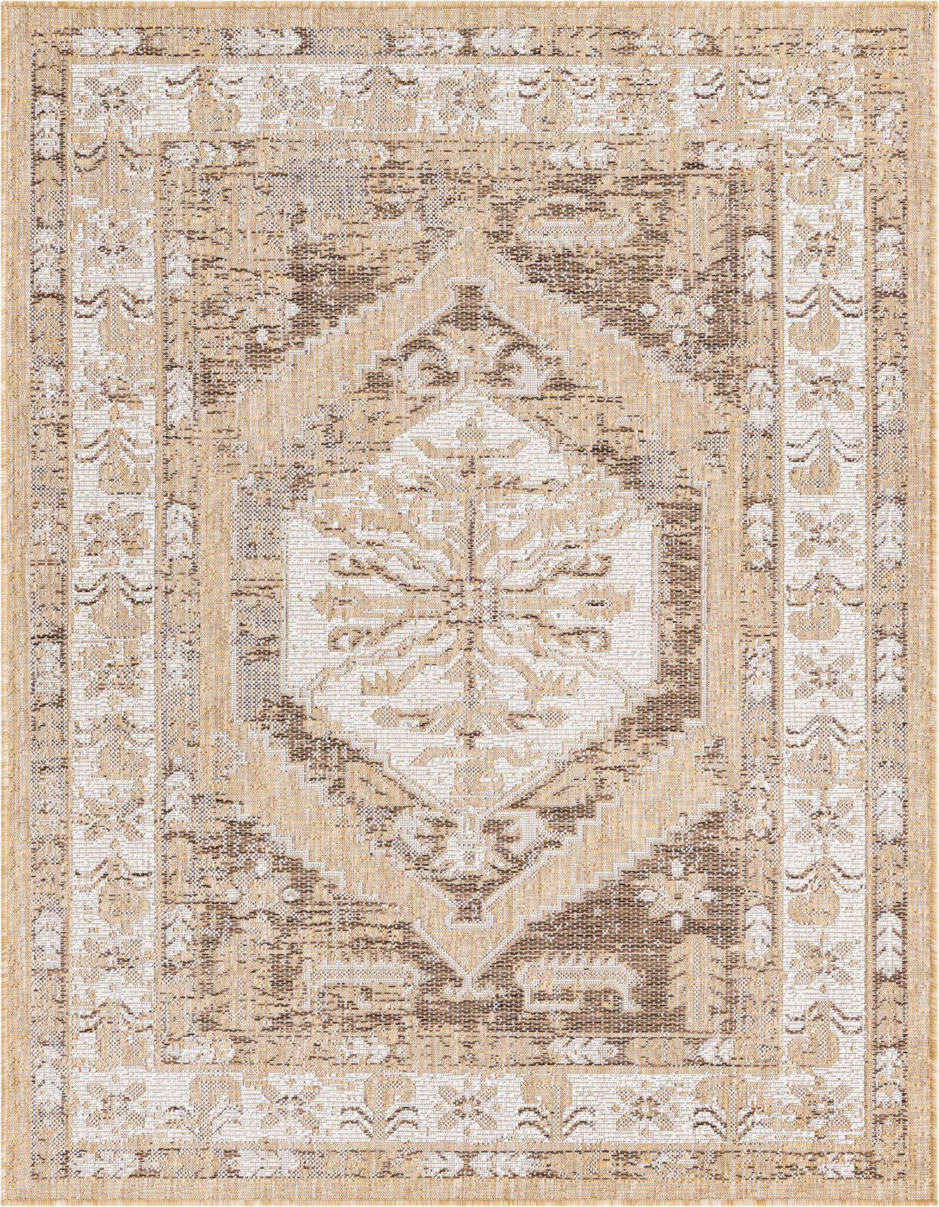 4' x 6' Easy-Clean Traditional Indoor / Outdoor Rug