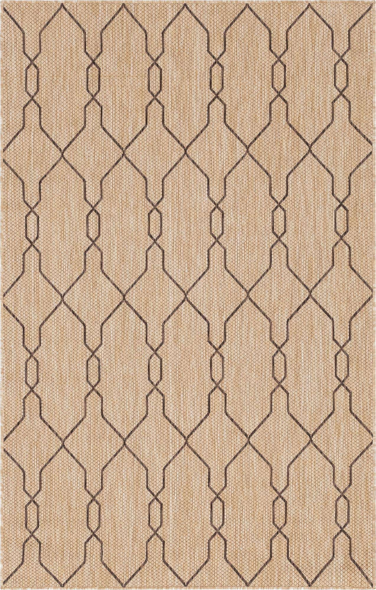 155cm x 245cm Easy-Clean Trellis Indoor / Outdoor Rug