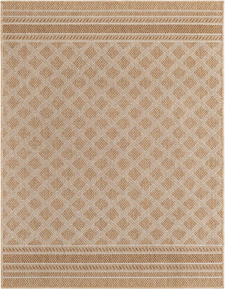 Detail image of 4' 1 x 6' 1 Easy-Clean Trellis Indoor / Outdoor Rug