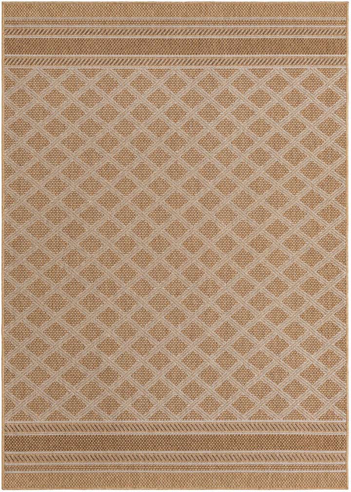5' 1 x 8' Easy-Clean Trellis Indoor / Outdoor Rug