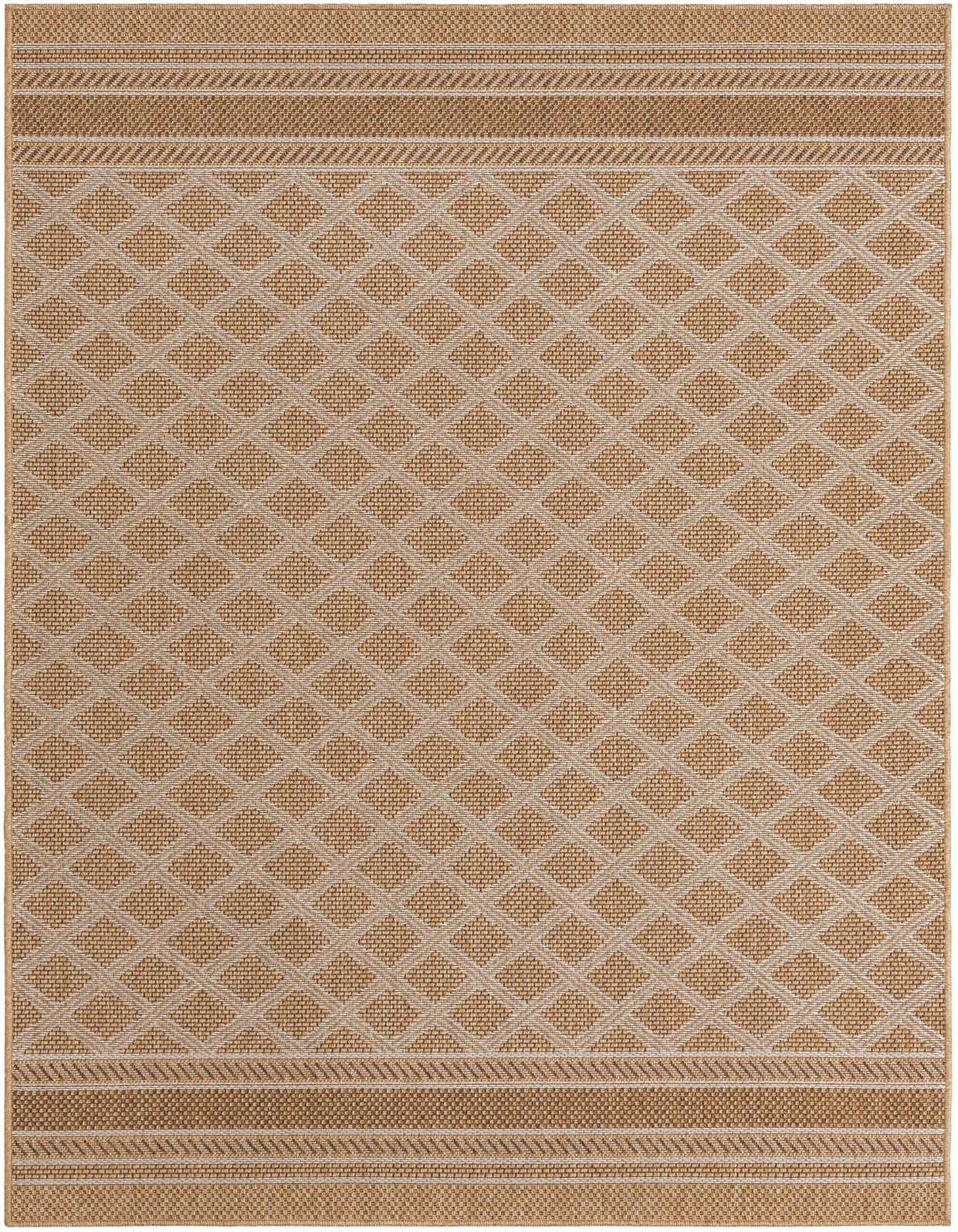 5' 1 x 8' Easy-Clean Trellis Indoor / Outdoor Rug