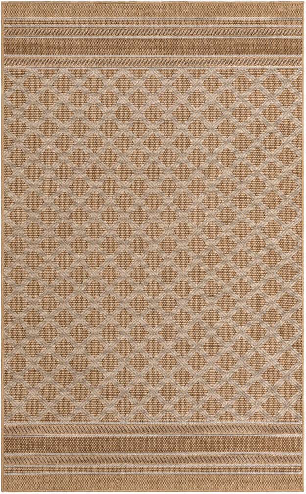 5' 1 x 8' Easy-Clean Trellis Indoor / Outdoor Rug