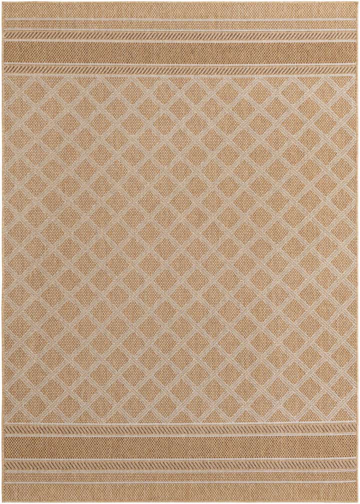 6' 1 x 9' Easy-Clean Trellis Indoor / Outdoor Rug