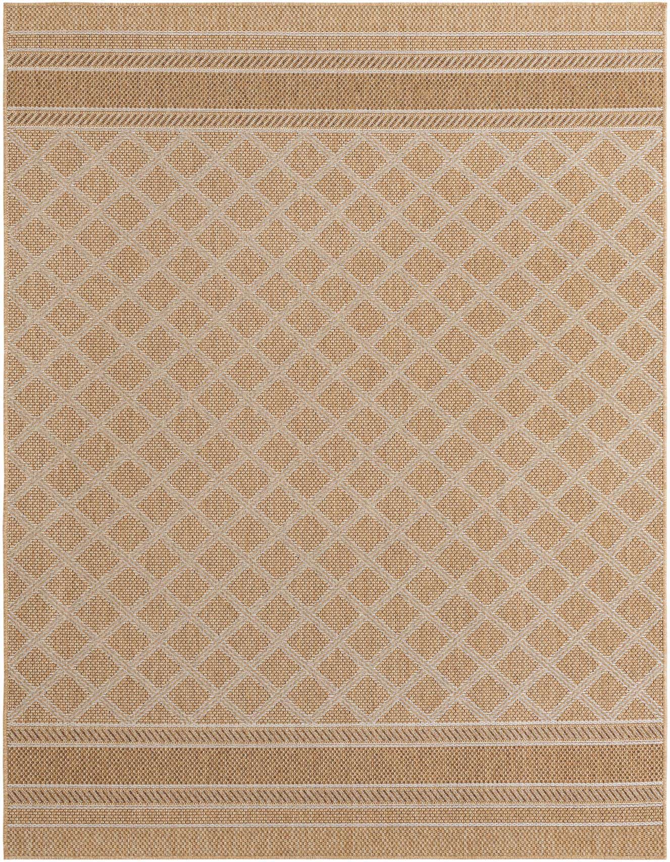 6' 1 x 9' Easy-Clean Trellis Indoor / Outdoor Rug