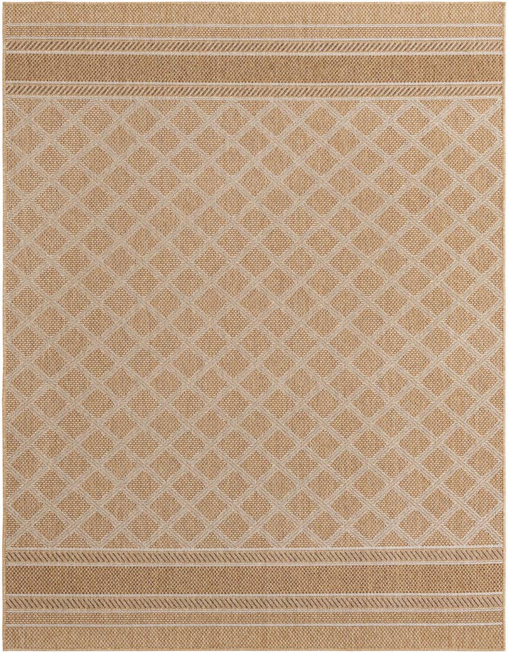 Detail image of 6' 1 x 9' Easy-Clean Trellis Indoor / Outdoor Rug