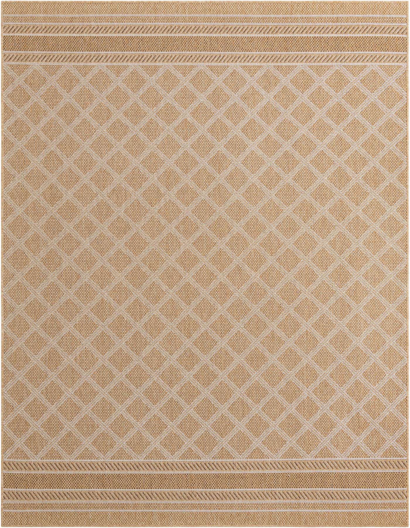 7' 1 x 10' Easy-Clean Trellis Indoor / Outdoor Rug