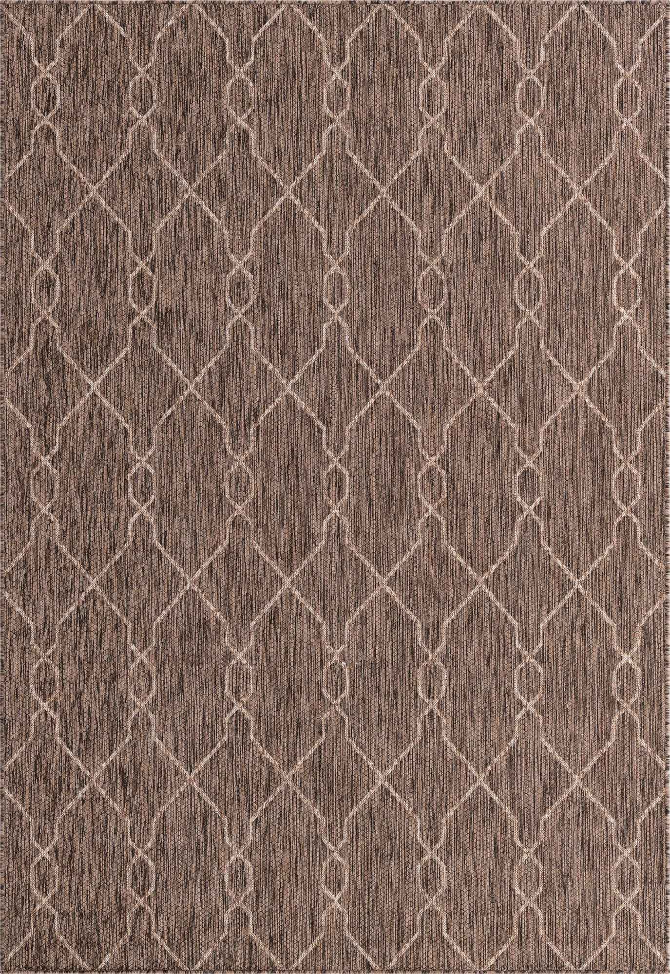 6' x 8' 10  Washable Trellis Indoor / Outdoor Rug
