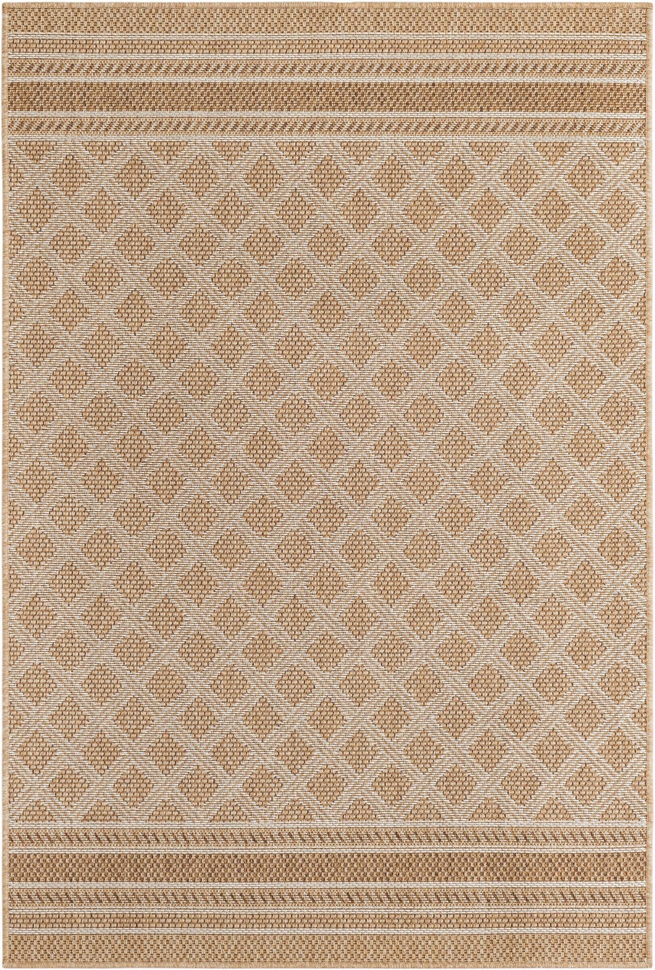4' 1 x 6' 1  Washable Trellis Indoor / Outdoor Rug