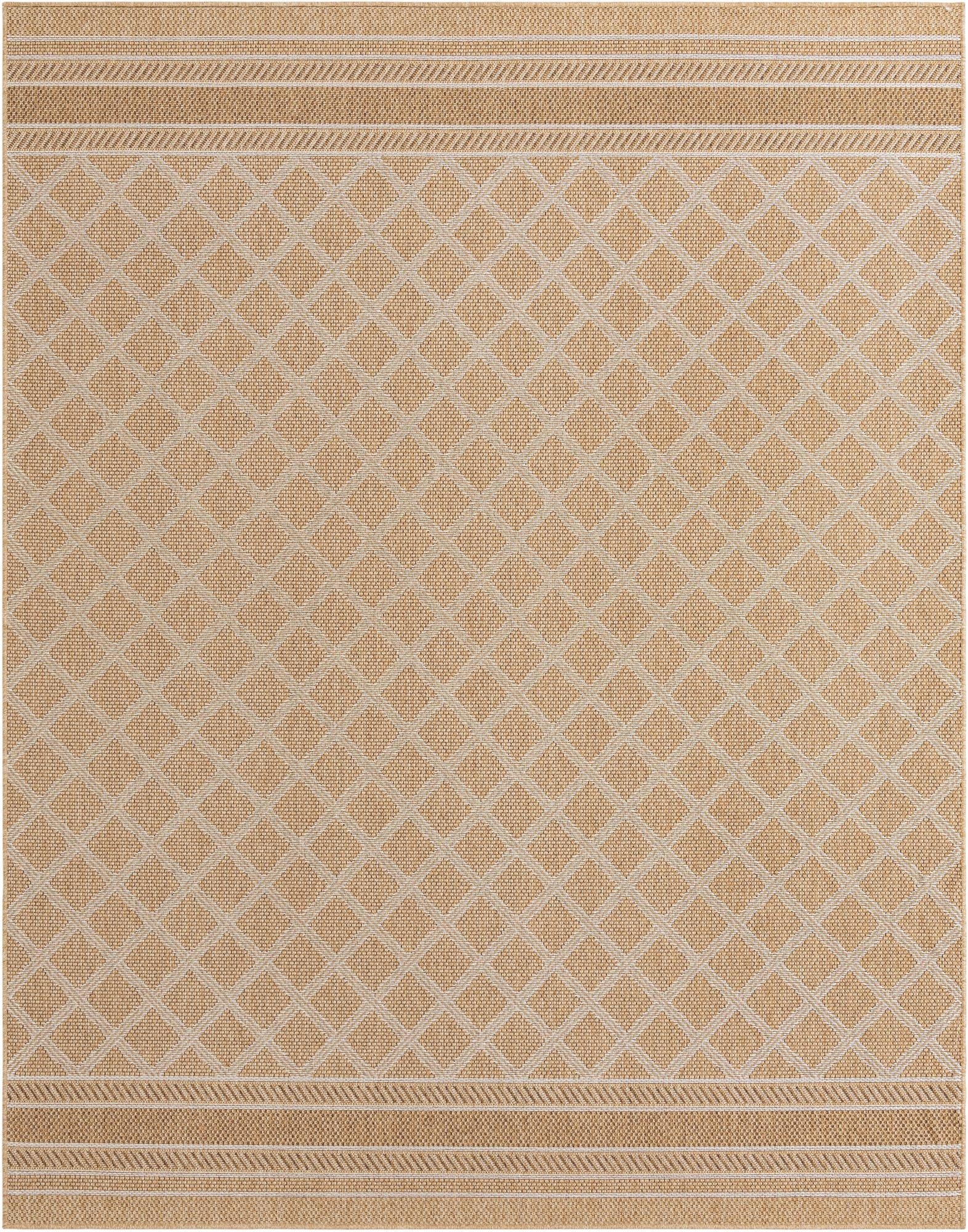 Primary image 7' 10 x 10'  Washable Trellis Indoor / Outdoor Rug