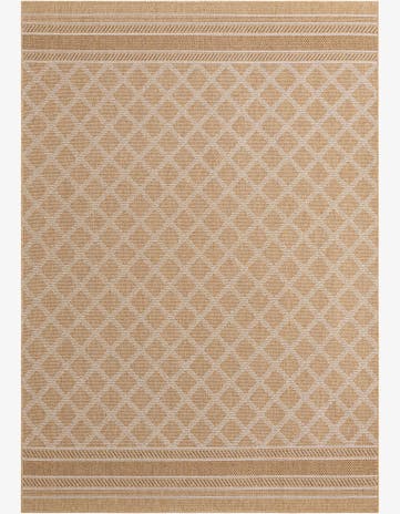7' 1 x 10' Easy-Clean Trellis Indoor / Outdoor Rug