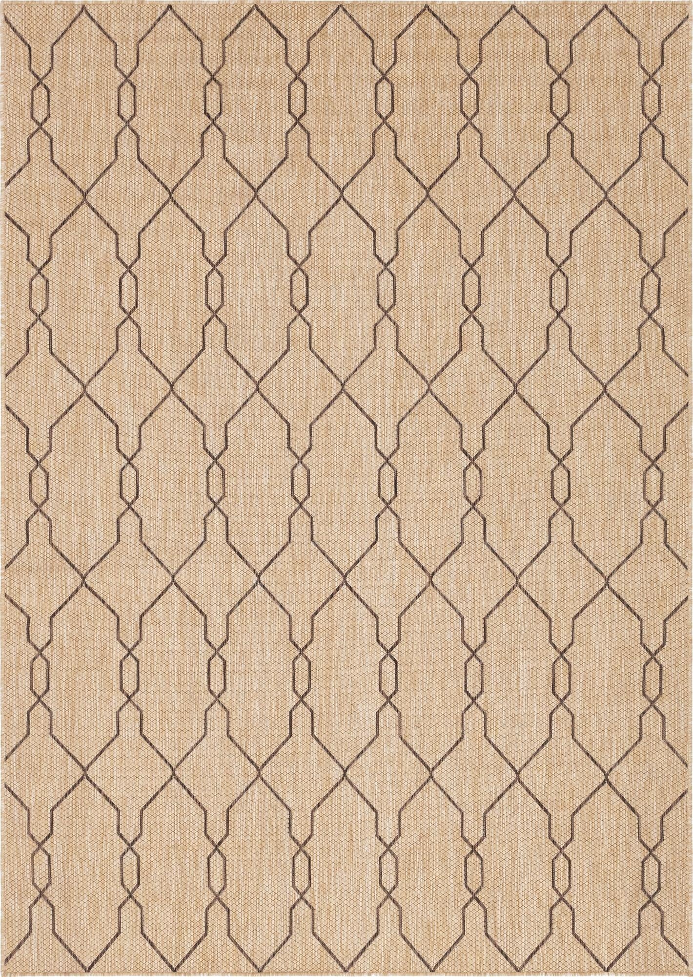 7' x 10'  Washable Trellis Indoor / Outdoor Rug