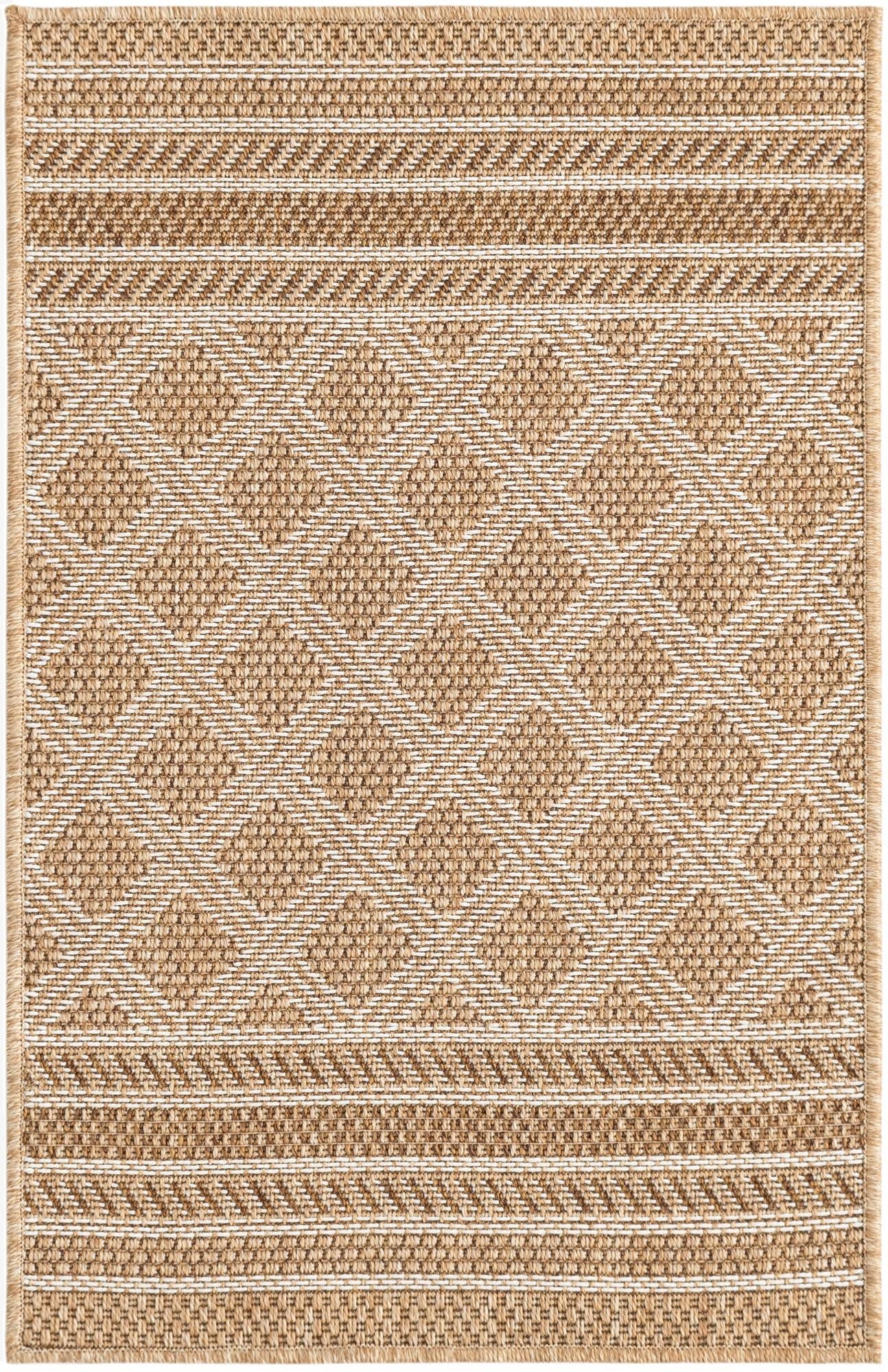 2' x 3' 1  Washable Trellis Indoor / Outdoor Rug
