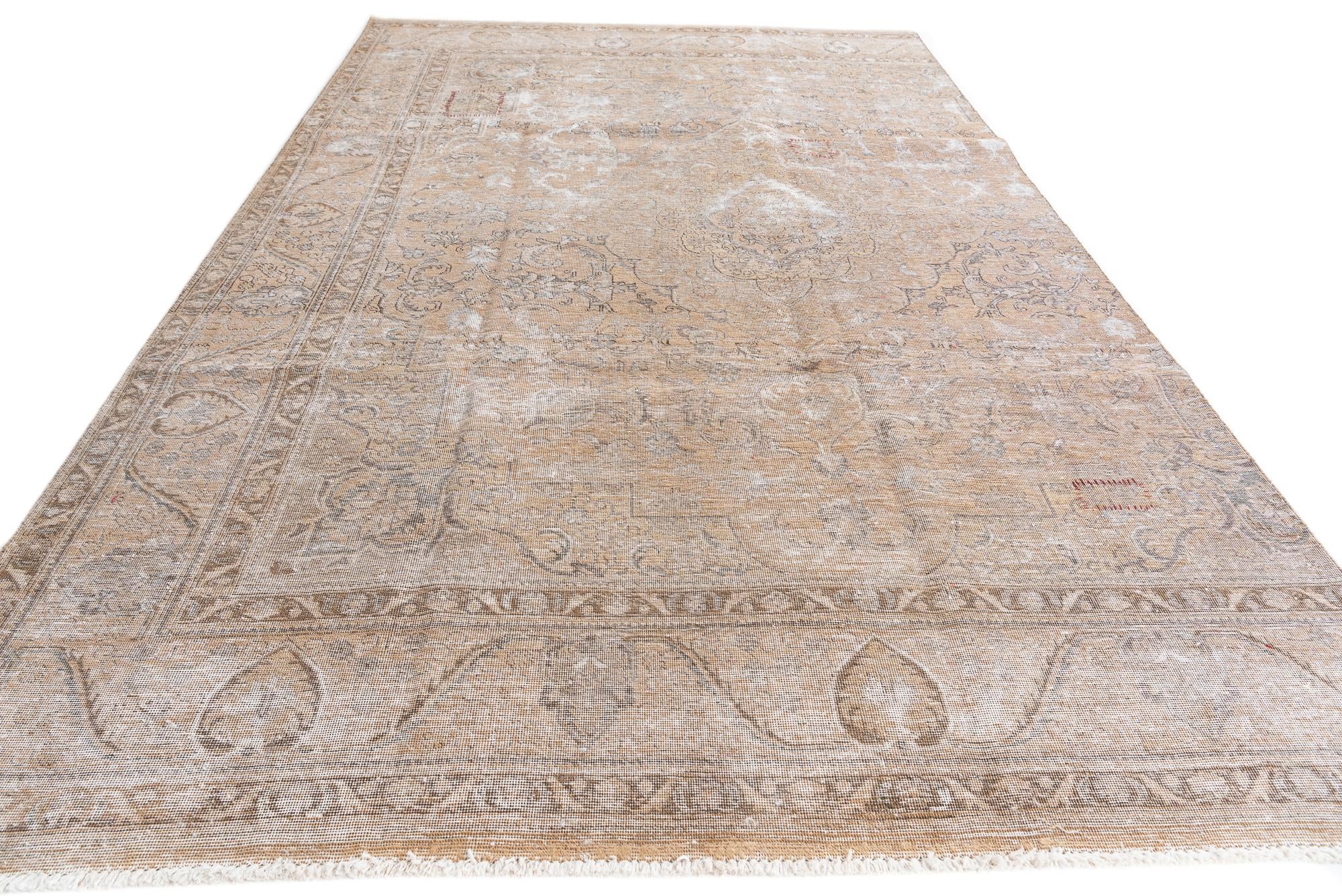 7' 8 x 12' 8 Hand Knotted Ultra Vintage Persian Wool Rug