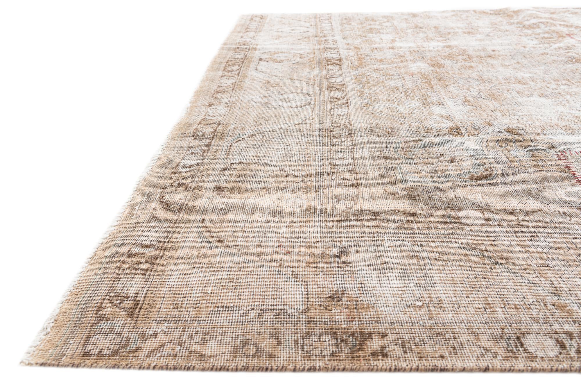 7' 8 x 12' 8 Hand Knotted Ultra Vintage Persian Wool Rug