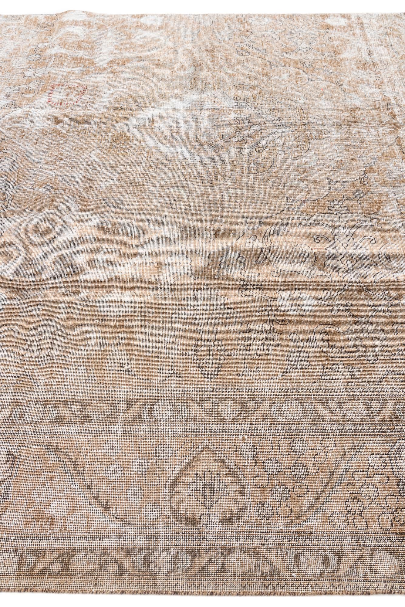7' 8 x 12' 8 Hand Knotted Ultra Vintage Persian Wool Rug