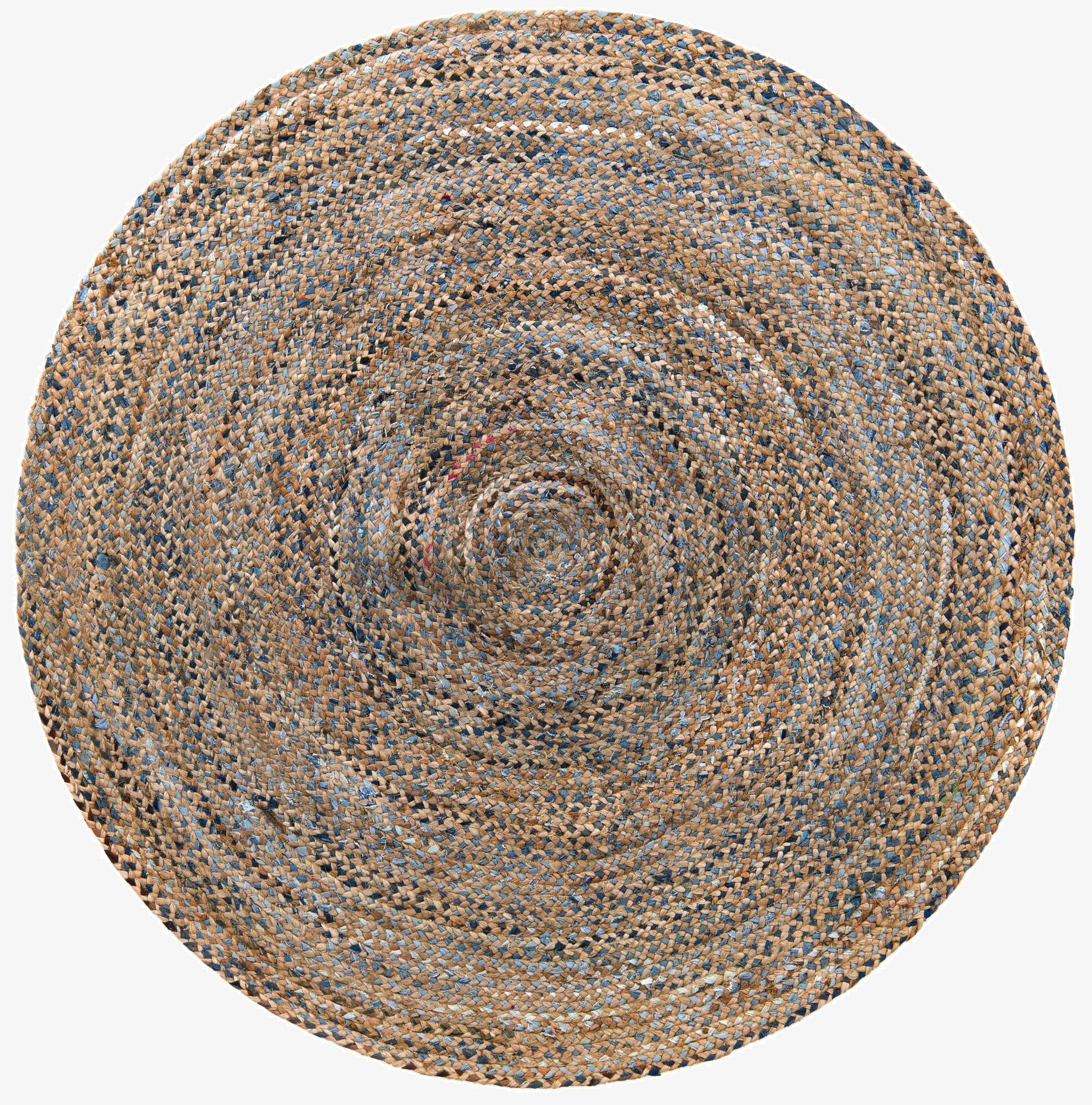6' 1 x 6' 1  Hand Braided Chindi Round Rug