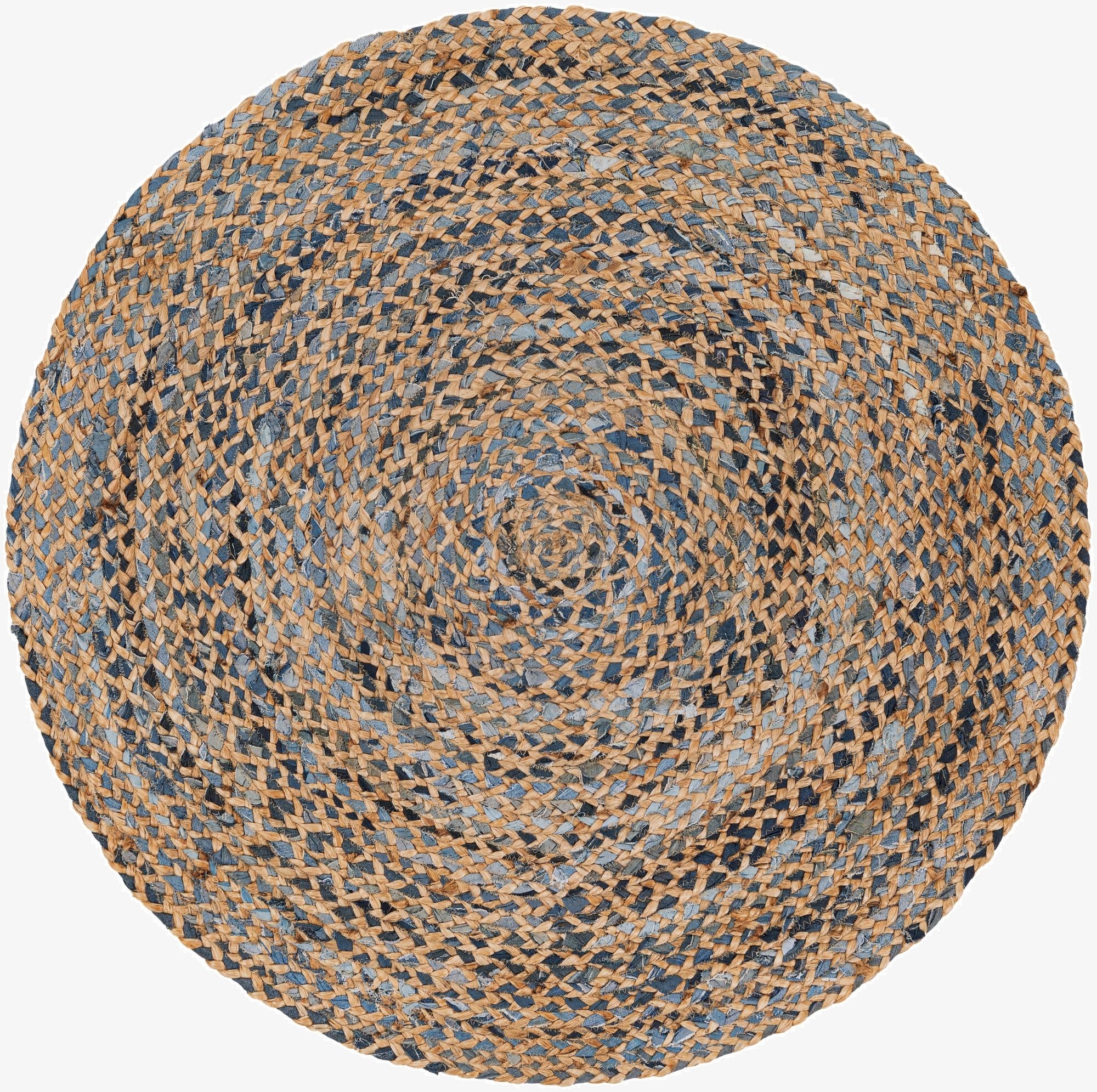4' 1 x 4' 1  Hand Braided Chindi Round Rug