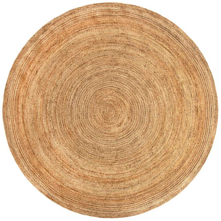 12' 4 x 12' 4 Handmade Braided Jute Luxe Round Rug