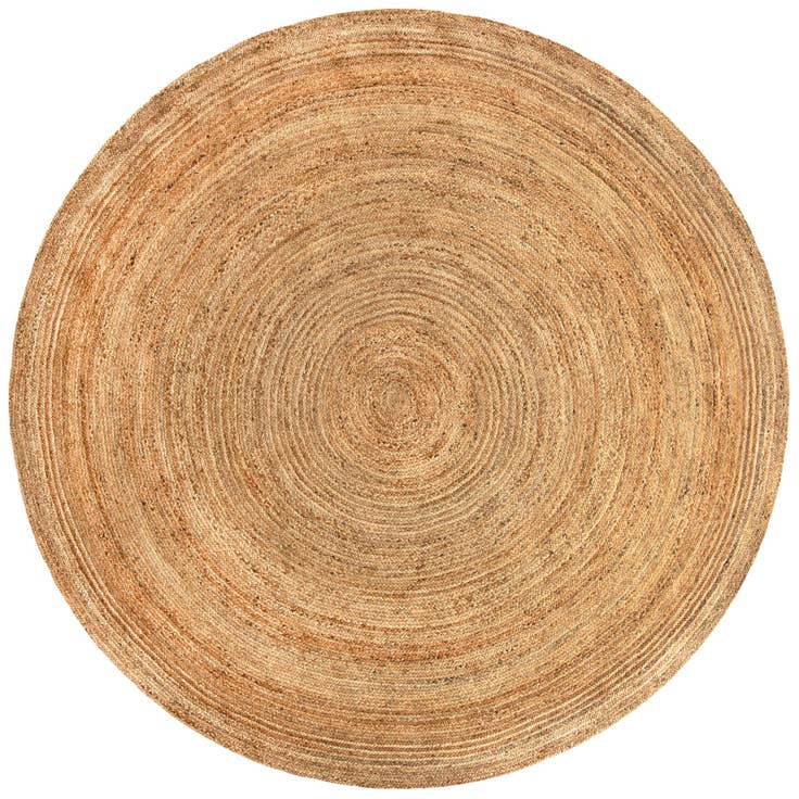 Detail image of 12' 4 x 12' 4 Handmade Braided Jute Luxe Round Rug