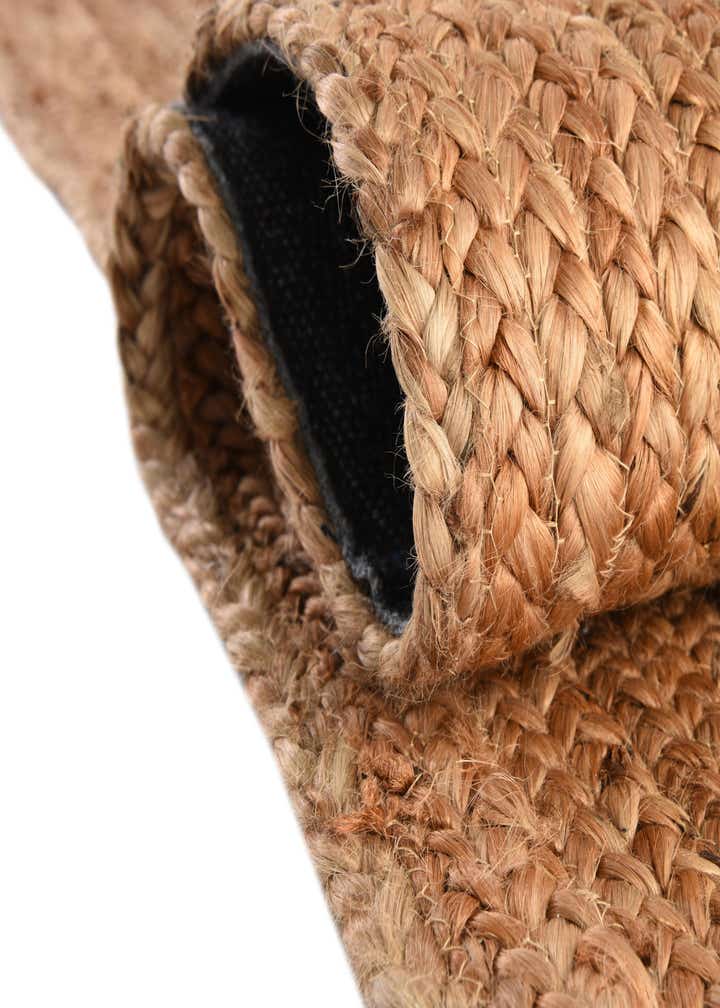 5' 1 x 5' 1 Handmade Braided Jute Luxe Round Rug